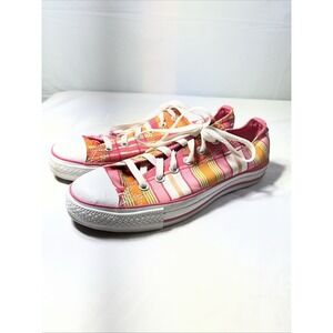 converse all star Women's 9 Men's 7 Pink And Orange Plaid